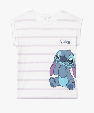 Tee-shirt à manches courtes motif Stitch femme - Disney vue4 - LILO & STITCH - GEMO