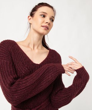Robe pull en maille pailletée femme vue6 - GEMO(FEMME PAP) - GEMO