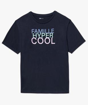 Tee-shirt femme à manches courtes avec message pailleté vue4 - GEMO(FEMME PAP) - GEMO