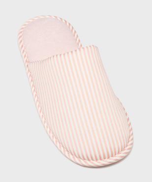 Mules d’intérieur à rayures femme vue5 - GEMO 4G FEMME - GEMO
