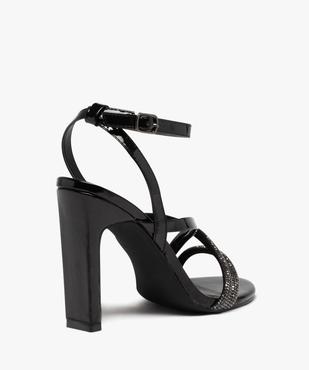 Sandales femme à talon haut dessus vernis et strass vue5 - GEMO(URBAIN) - GEMO