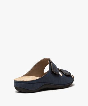 Mules femme confort à brides scratch finitions métallisées vue4 - GEMO (CONFORT) - GEMO