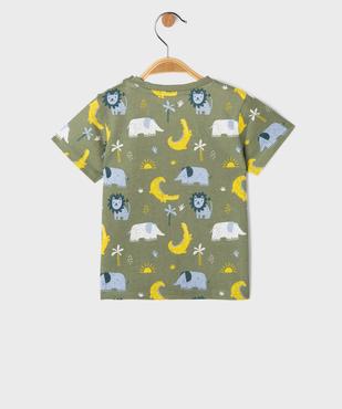Tee-shirt manches courtes avec motifs animaux bébé garçon vue3 - GEMO 4G BEBE - GEMO