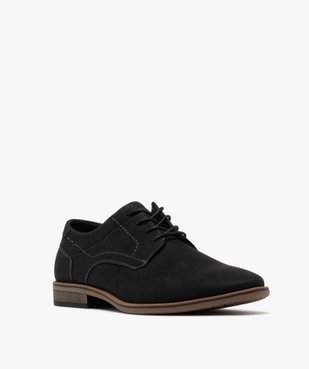 Derbies unis à lacets ronds et jeu de surpiqûres homme vue3 - MARIO BALDANO - GEMO
