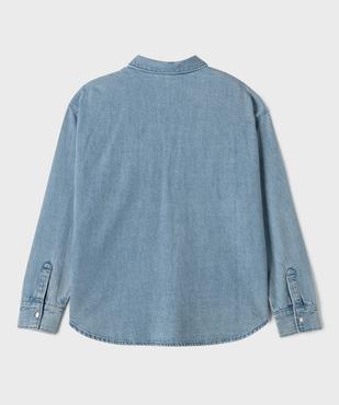 Chemise en jean coupe oversize fille vue3 - GEMO (JUNIOR) - GEMO