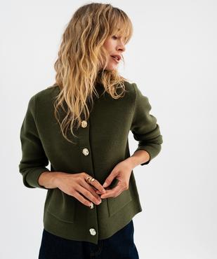Gilet chic boutons dorés femme vue1 - GEMO(FEMME PAP) - GEMO
