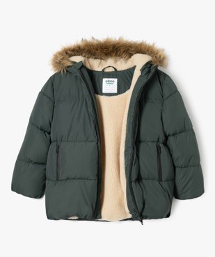 Blouson à capuche doublé fourrure imitation garçon vue3 - GEMO 4G GARCON - GEMO