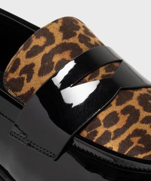 Mocassins vernis avec dessus à motif léopard femme - Follow Me vue6 - FOLLOW ME - GEMO