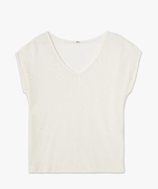 Tee-shirt femme sans manches en maille à motifs brillants vue4 - GEMO(FEMME PAP) - GEMO