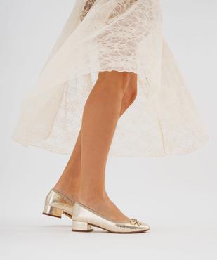 Ballerines métallisées à petit talon femme - Follow Me vue7 - FOLLOW ME - GEMO