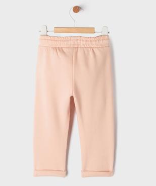 Pantalon en maille avec taille élastique et revers bébé fille vue3 - GEMO 4G BEBE - GEMO