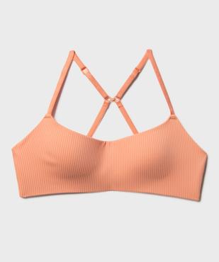 Soutien-gorge à bonnets moulés en maille côtelée fille vue1 - GEMO 4G FILLE - GEMO