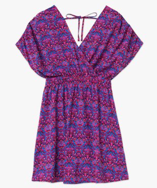 Robe femme avec double décolleté cache-coeur vue4 - GEMO(FEMME PAP) - GEMO