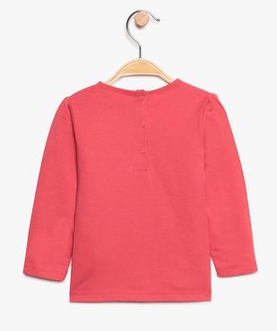 Tee-shirt bébé fille à épaules froncées et poche poitrine vue2 - GEMO 4G BEBE - GEMO