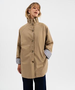 Imperméable col plissé femme vue1 - GEMO(FEMME PAP) - GEMO