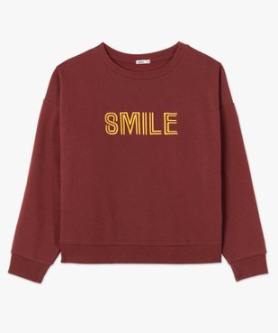 Sweat femme grande taille court avec message brodé vue4 - GEMO (G TAILLE) - GEMO