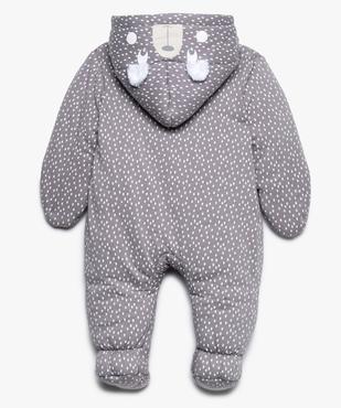 Combinaison pilote bébé mixte avec capuche et moufles vue3 - GEMO(BB COUCHE) - GEMO