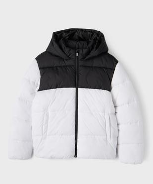 Doudoune à capuche bicolore garçon vue1 - GEMO 4G GARCON - GEMO