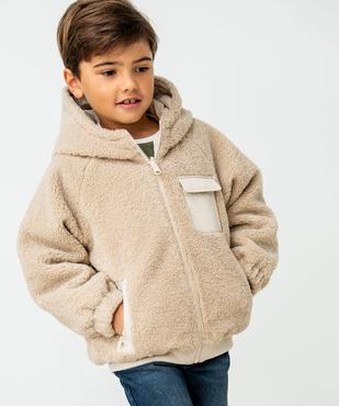 Sweat zippé à capuche réversible garçon vue3 - GEMO (ENFANT) - GEMO