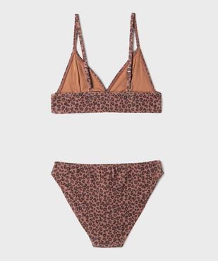 Maillot de bain 2 pièces à motif léopard fille vue3 - GEMO (JUNIOR) - GEMO