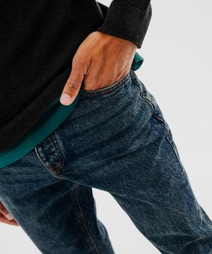 Jean droit en denim délavé vue2 - GEMO 4G HOMME - GEMO