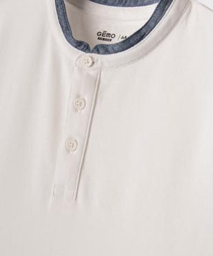 Tee-shirt tunisien à manches courtes en maille piquée garçon vue3 - GEMO 4G GARCON - GEMO