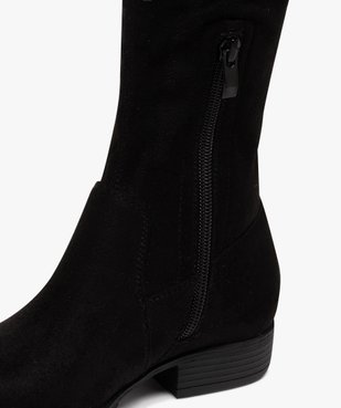 Bottes fille montantes en velours uni avec tige souple vue6 - GEMO (ENFANT) - GEMO