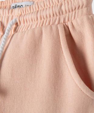 Pantalon en maille avec taille élastique et revers bébé fille vue2 - GEMO 4G BEBE - GEMO