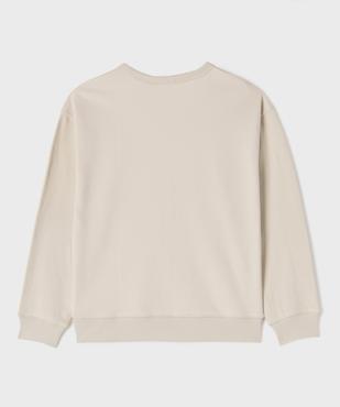 Sweat col rond en molleton bouclette garçon  vue4 - GEMO (JUNIOR) - GEMO