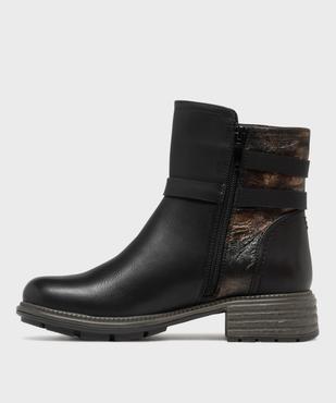 Boots avec brides fantaisie sur la tige femme - Emilia Rosa vue3 - EMILIA ROSA - GEMO