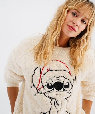 Sweat de Noël en sherpa à motif Stitch femme - Disney vue2 - LILO & STITCH - GEMO