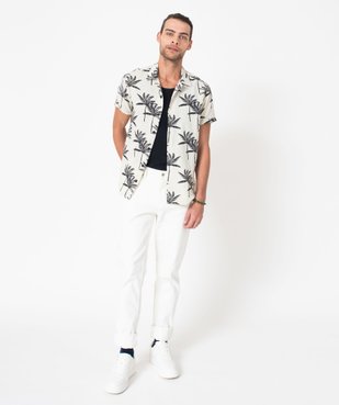 Chemise à manches courtes en coton léger et col cubain homme vue9 - GEMO (HOMME) - GEMO