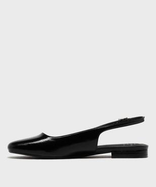 Escarpins slingback à bout carré et talon plat femme - Follow Me vue3 - FOLLOW ME - GEMO