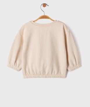 Sweat en molleton imprimé à coupe blousante bébé fille vue3 - GEMO 4G BEBE - GEMO