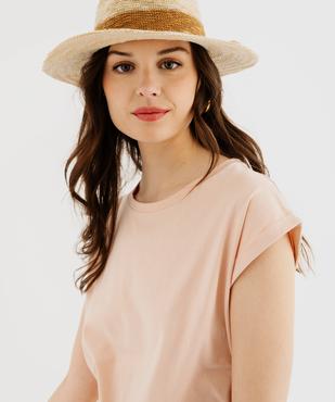 Tee-shirt à manches courtes et col rond femme vue3 - GEMO(FEMME PAP) - GEMO