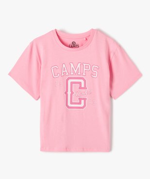 Tee-shirt fille coupe large avec inscription - Camps United vue1 - CAMPS UNITED - GEMO