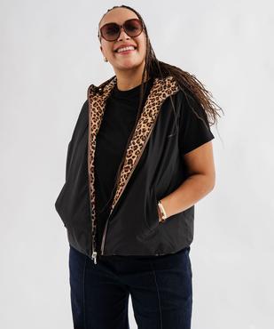 Doudoune sans manches à capuche réversible femme grande taille vue4 - GEMO 4G GT - GEMO