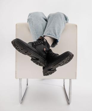 Boots fourrées à lacets, zip et épaisse semelle crantée homme vue1 - MARIO BALDANO - GEMO