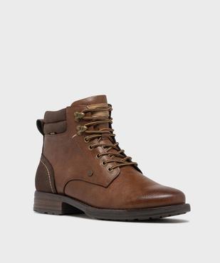 Boots à col matelassée, lacets et zip homme vue2 - MARIO BALDANO - GEMO