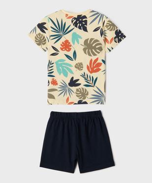 Pyjashort en jersey de coton imprimé garçon vue3 - GEMO 4G GARCON - GEMO