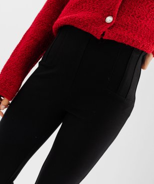 Leggings coupe flare avec surpiqûres sur les hanches femme vue10 - GEMO(FEMME PAP) - GEMO