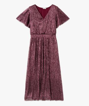 Robe à manches courtes en maille scintillante femme grande taille vue4 - GEMO (G TAILLE) - GEMO