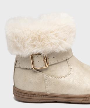 Boots fourrées à col duveteux et zip bébé fille vue6 - LOVELY WINGS - GEMO