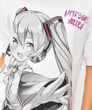 Tee-shirt manches courtes oversize avec motif manga femme - Hatsune Miku vue2 - HATSUNE MIKU - GEMO