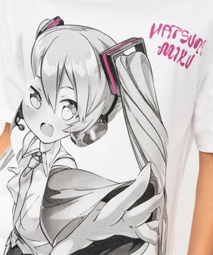 Tee-shirt manches courtes oversize avec motif manga femme - Hatsune Miku vue2 - HATSUNE MIKU - GEMO