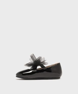Ballerines vernies à brides élastiques et nœud en tulle bébé fille vue3 - LOVELY WINGS - GEMO