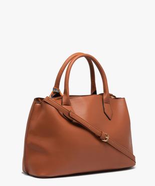 Sac femme porté main avec foulard sur les anses vue2 - GEMO (ACCESS) - GEMO
