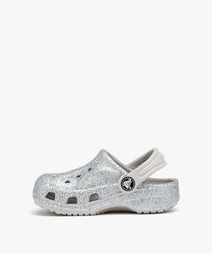 Sabots souples plage fille unis à paillettes - Crocs vue3 - CROCS - GEMO