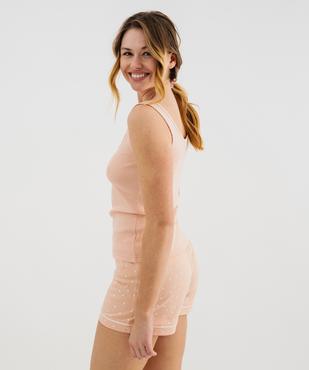 Bas de pyjama short à motifs coeurs femme vue5 - GEMO 4G FEMME - GEMO