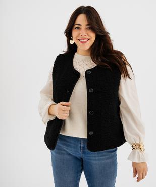Veste sans manches en sherpa femme grande taille vue1 - GEMO 4G GT - GEMO